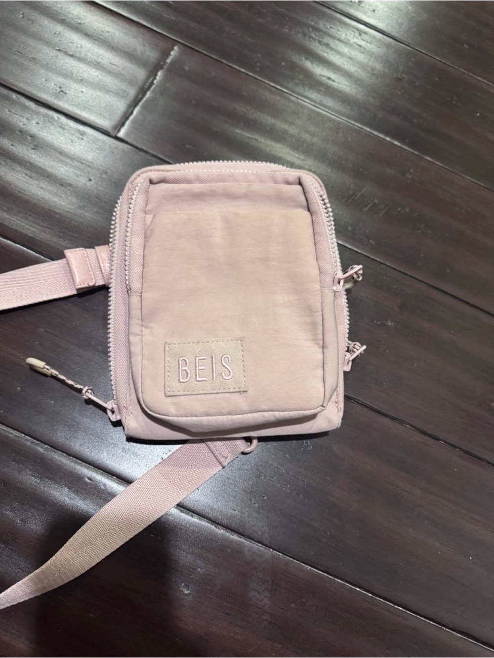BEIS Blush Pink Compact Crossbody Belt Bag